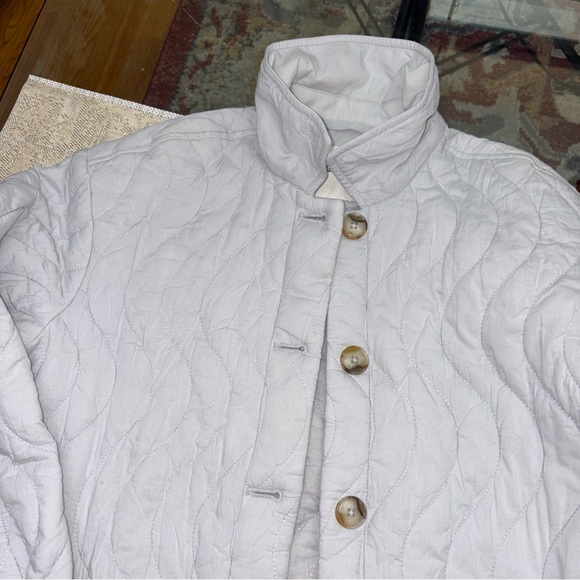 Madewell Light Gray Quilted Puffer Jacket, size M like new ! - Picture 3 of 14